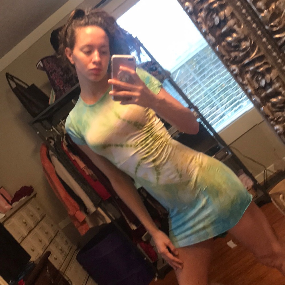 Love tanjane 100% cotton mini tie dye dress
